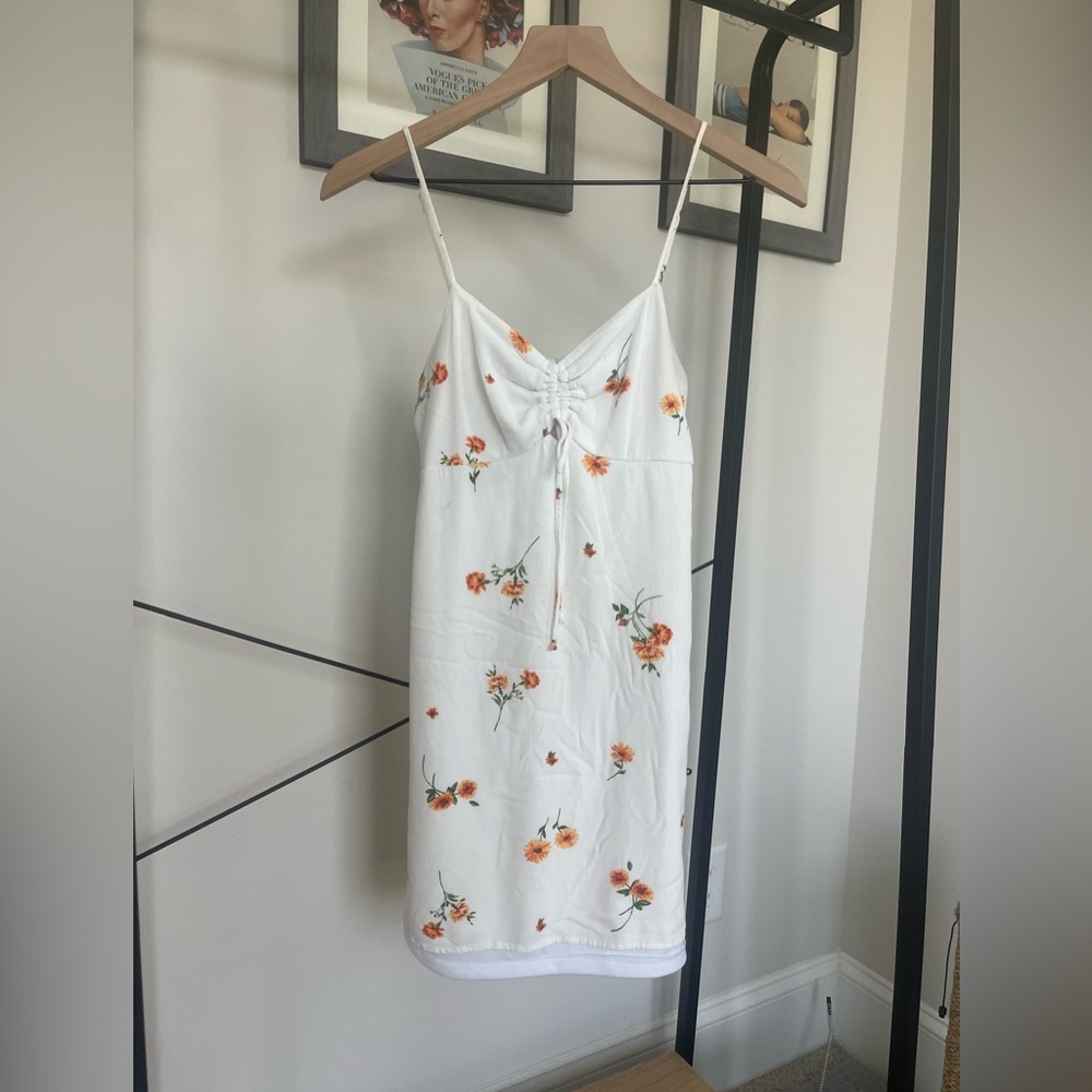 Pacsun Flower Dress in White